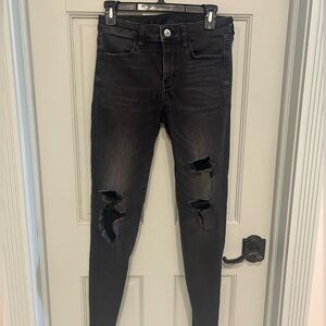 Black Distressed American Eagle Jeans